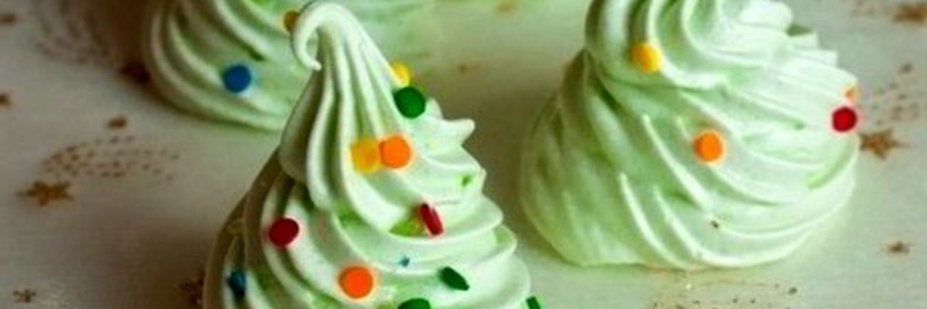 Новогодние елочки-безе для детей