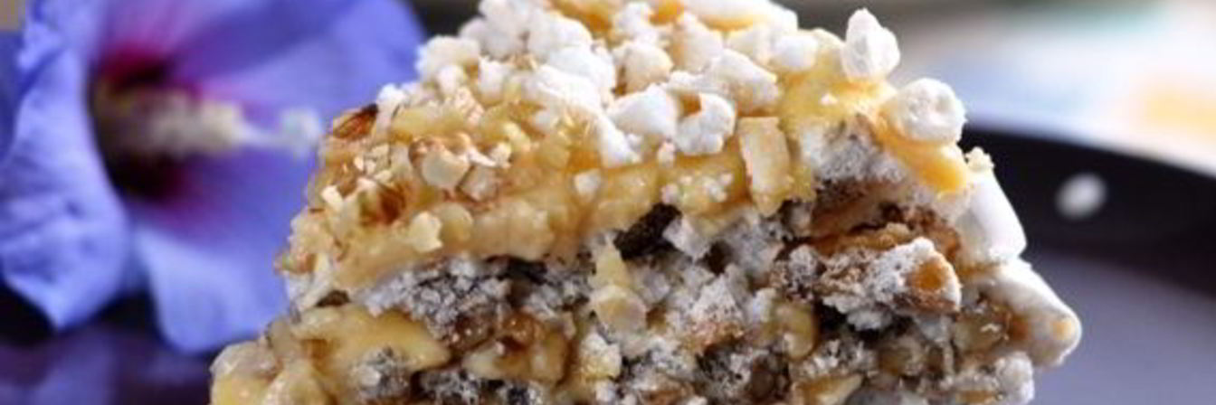 Ореховый торт-безе с заварным кремом