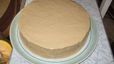 шоколадный бисквит с безе, крем с ноткой мокко