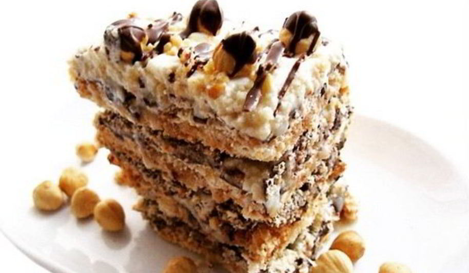 Рецепт торта-безе с карамелью