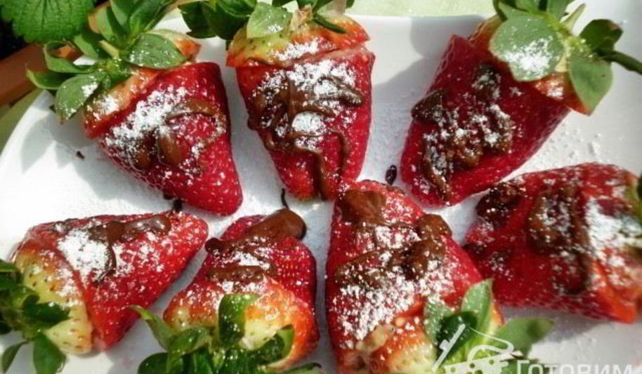 Рецепт десерта клубника фаршированная