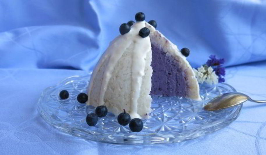 Рецепт десерта снежная чернично-ванильная вершина
