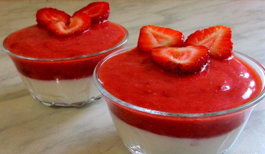 Рецепт диетического десерта из клубники