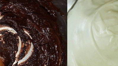 дивный сырный десерт с белым и темным шоколадом