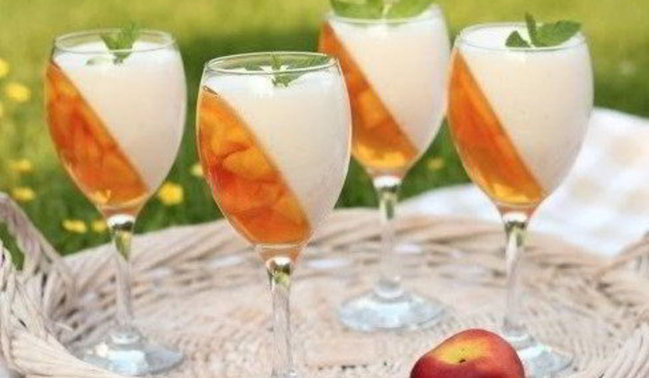 Рецепт двухслойного желе с нектарином