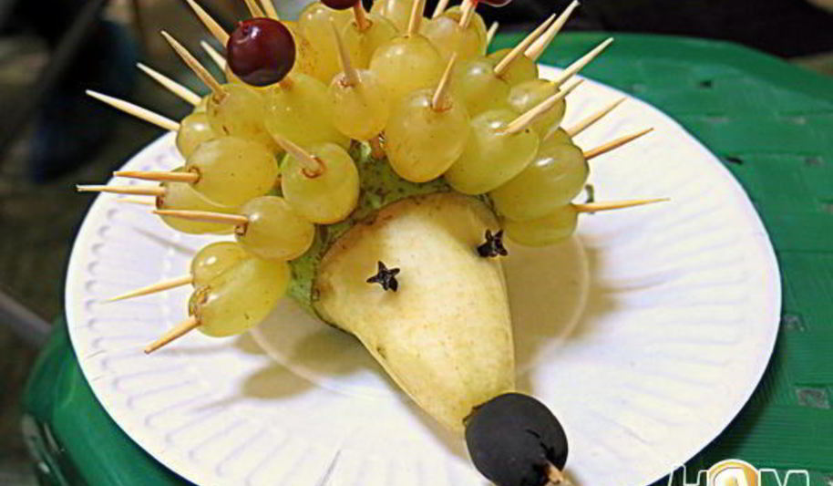 Рецепт фруктового десерта ежик