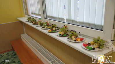 фруктовый десерт ежик