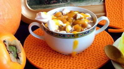 горячий шоколад под тыквенным соусом