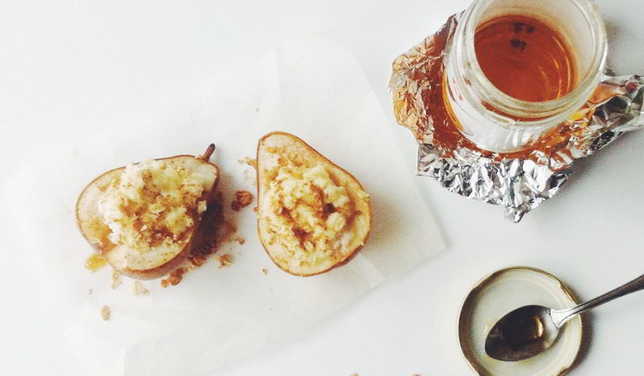 Рецепт груш, запеченных с рикоттой