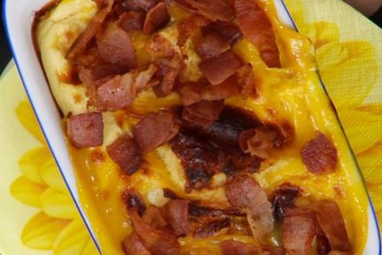 Хлебный пудинг с сыром