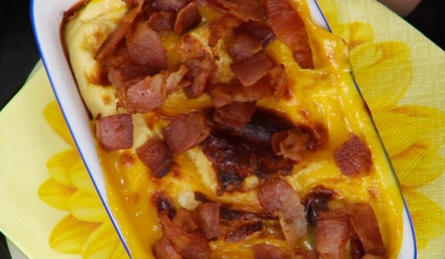 Рецепт хлебного пудинга с сыром