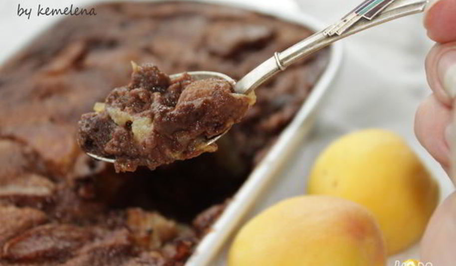 Рецепт клафути шоколадный с абрикосами