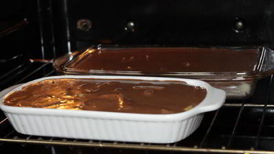 клафути шоколадный с абрикосами