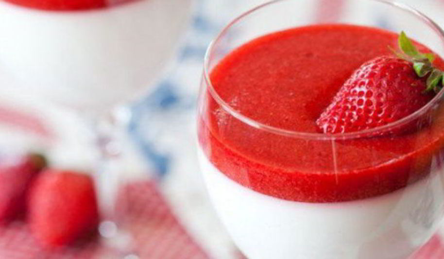 Рецепт клубничной панны-котты