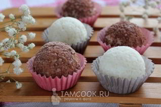 Кокосовые конфеты с фундуком