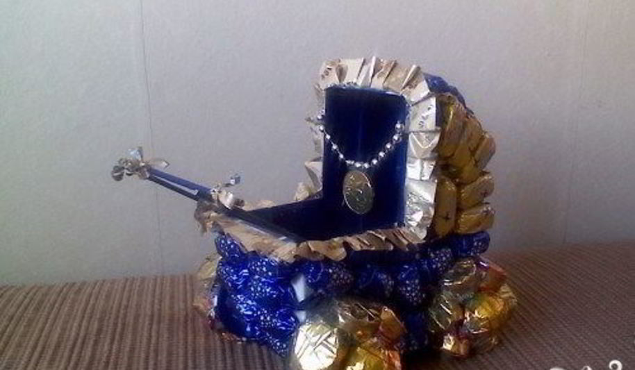 Рецепт коляски из конфет