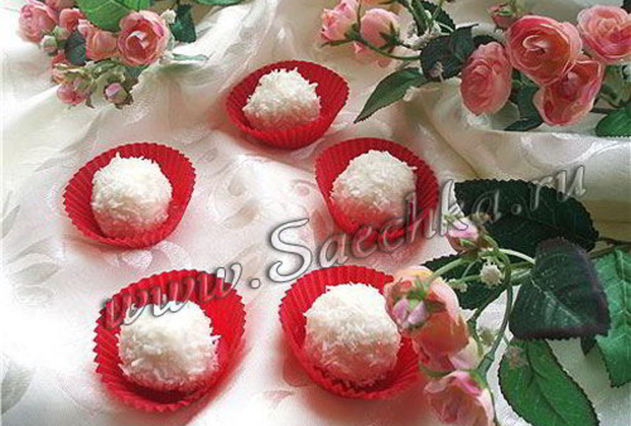 Конфеты Рафаэлло из творога