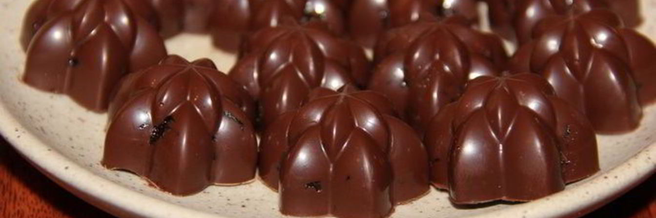 Шоколадные конфеты с фундуком, черносливом, медом и ликером