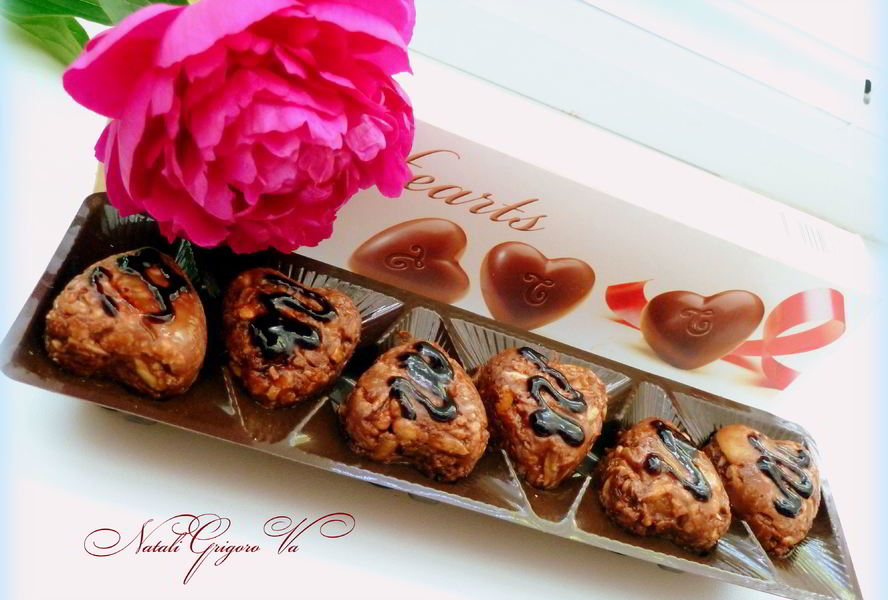 Шоколадные конфеты с овсяными хлопьями