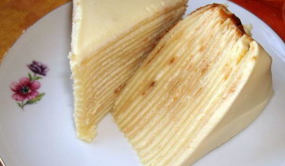 Рецепт блинного тортика с медовым кремом