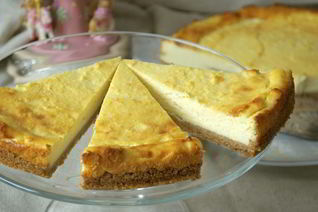 Чизкейк на рикотте с заварным кремом