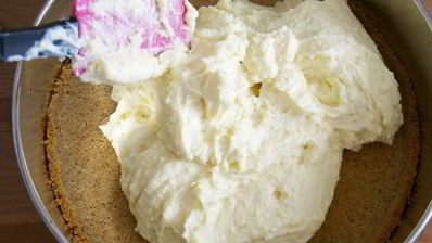 чизкейк на рикотте с заварным кремом