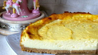 чизкейк на рикотте с заварным кремом