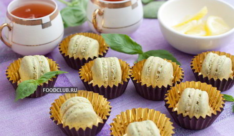 Рецепт фисташковых макаронс с базиликовым кремом