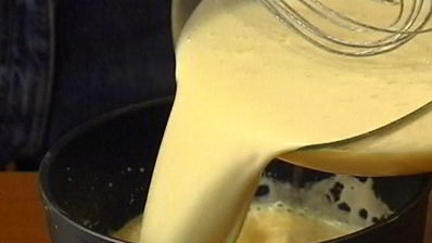 фрукты в ванильном креме