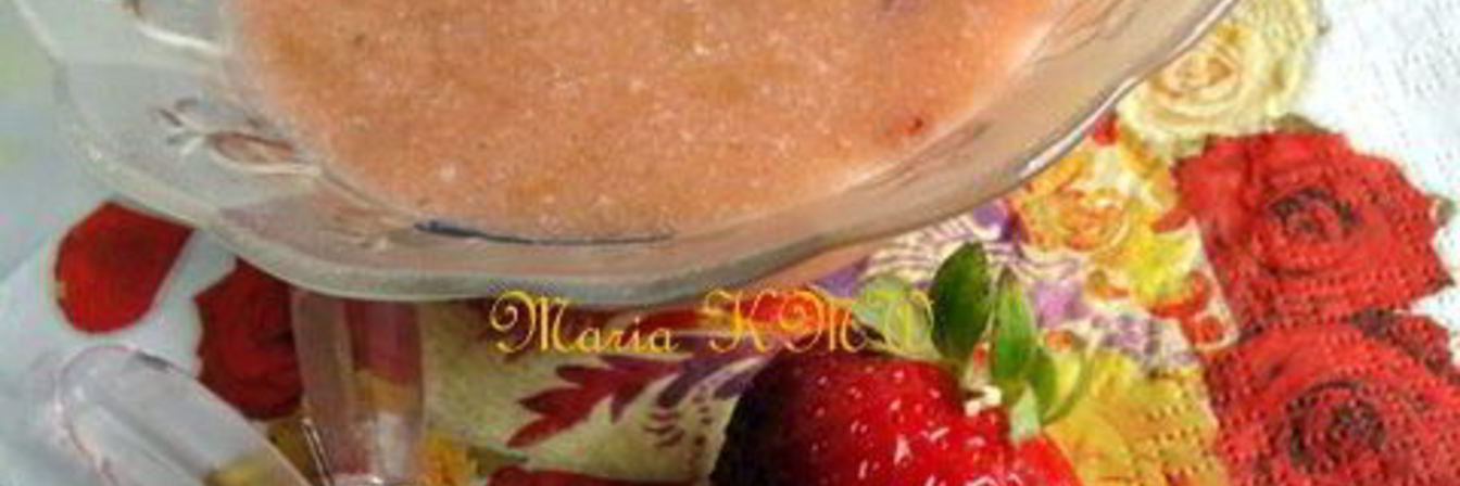 Клубнично-ревеневое фламмери — десертный крем