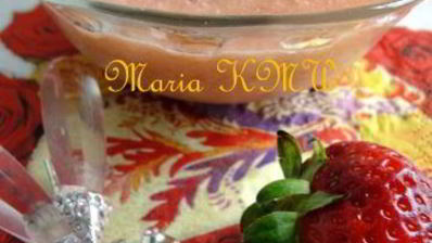 клубнично-ревеневое фламмери — десертный крем