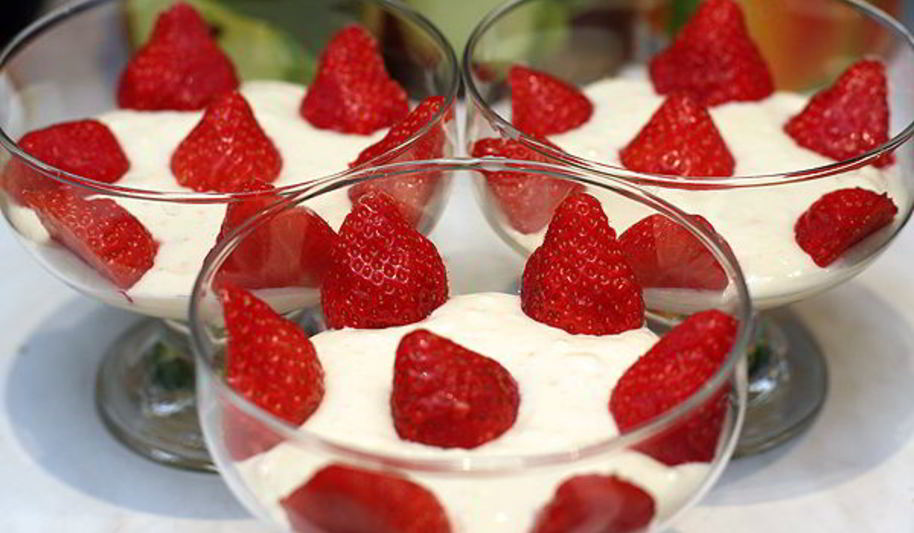 Рецепт клубники с творожным кремом