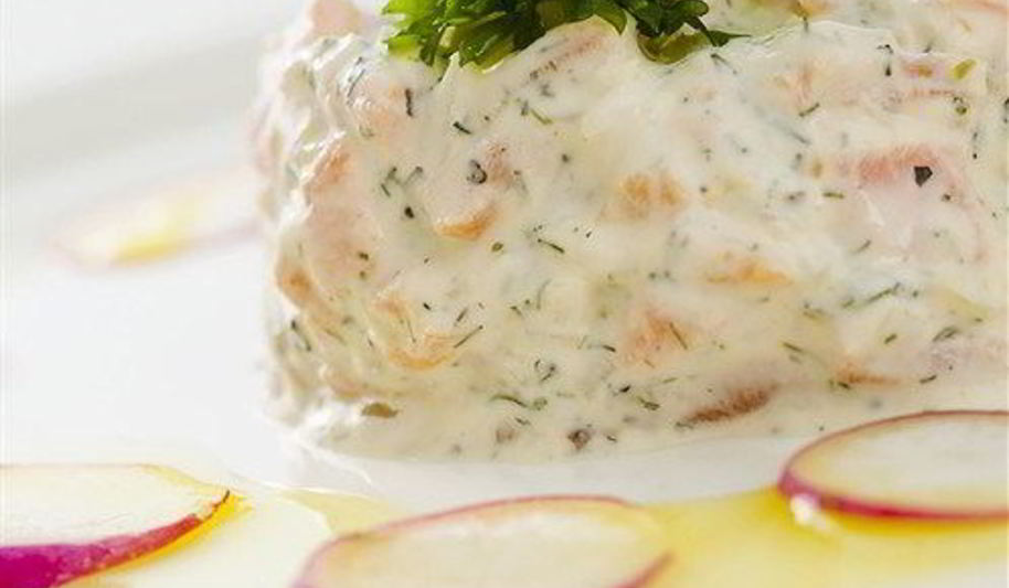 Рецепт копченого лосося в сливочном креме