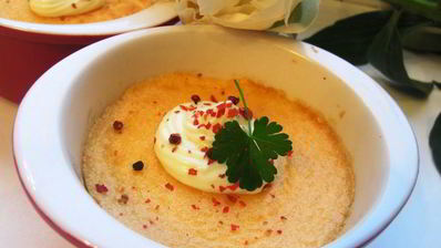 крем-брюле из лосося