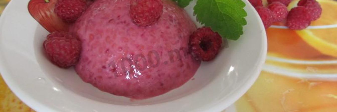 Крем из малины с желатином Розовый меланж