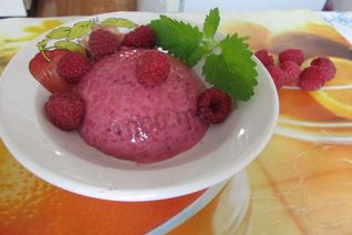 Крем из малины с желатином Розовый меланж