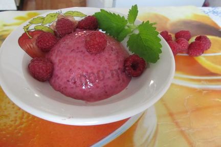 Крем из малины с желатином Розовый меланж