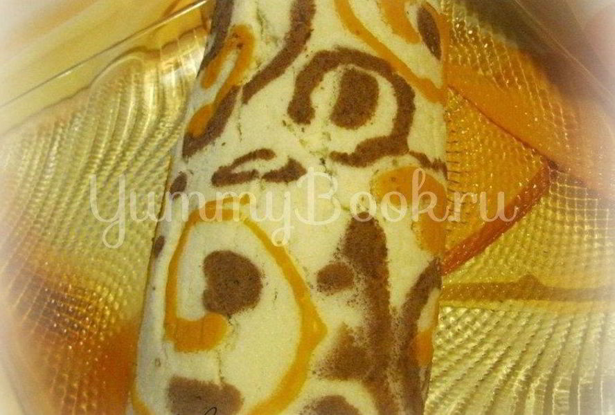 Рулет бисквитный с творожным кремом