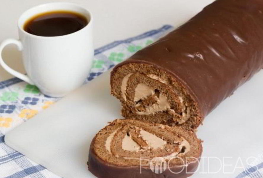 Шоколадный рулет с шоколадным кремом