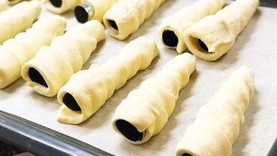 слоеные трубочки с белковым кремом