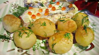 судак под кремовой шубкой