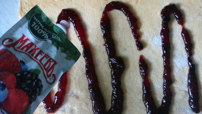 тыквенный рулет с джемом и кремом