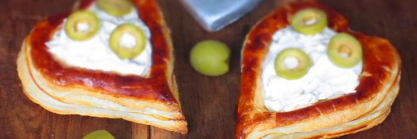 Волованы со сливочным кремом и оливками