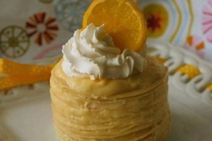 Закусочный мини-крепвиль с творожным кремом