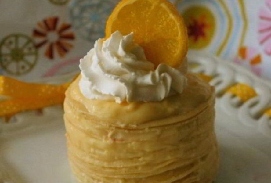 Закусочный мини-крепвиль с творожным кремом