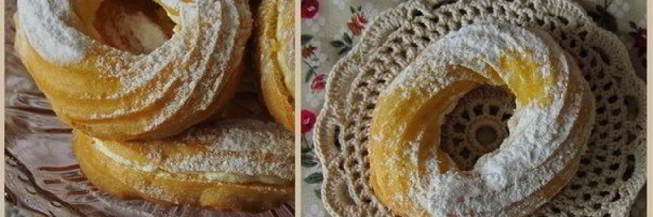 Заварные кольца с творожным кремом