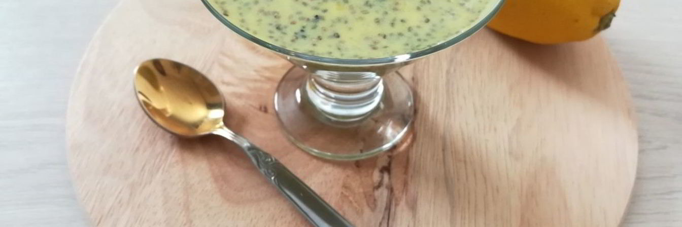 Лимонный пудинг с семенами чиа