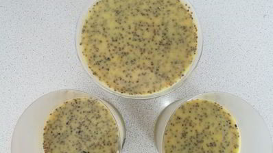 лимонный пудинг с семенами чиа