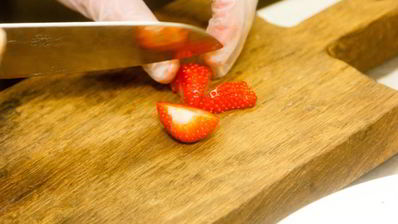 мильфей из яблок с ревенем