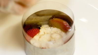 мильфей из яблок с ревенем